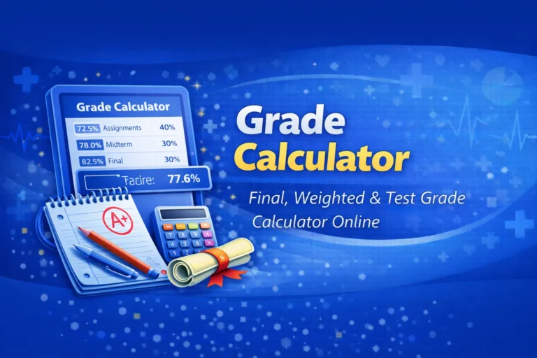 Grade Calculator – Final, Weighted & Test Grade Calculator Online