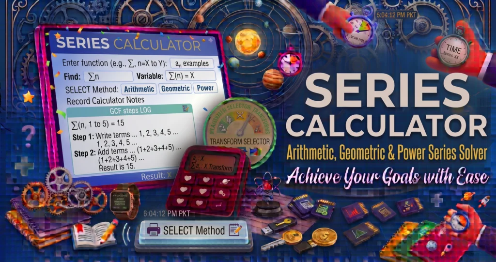 Series Calculator - Arithmetic, Geometric & Power Series Solver