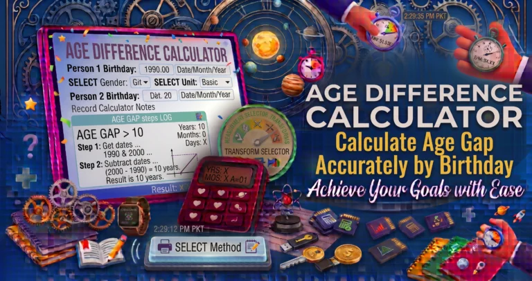 Age Difference Calculator – Calculate Age Gap Accurately by Birthday