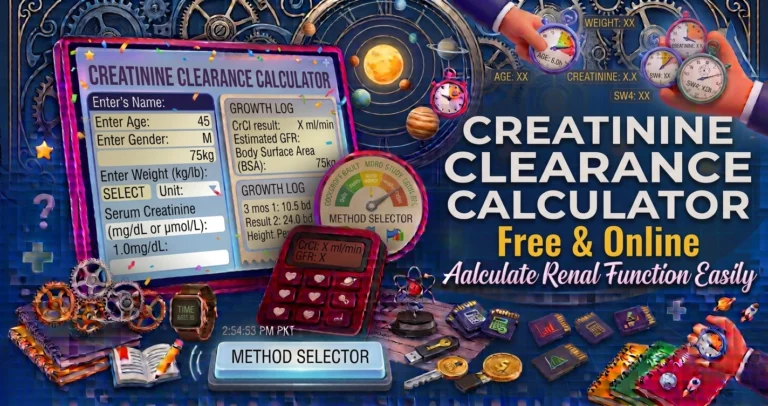 Creatinine Clearance (CrCl) Calculator Free & Online