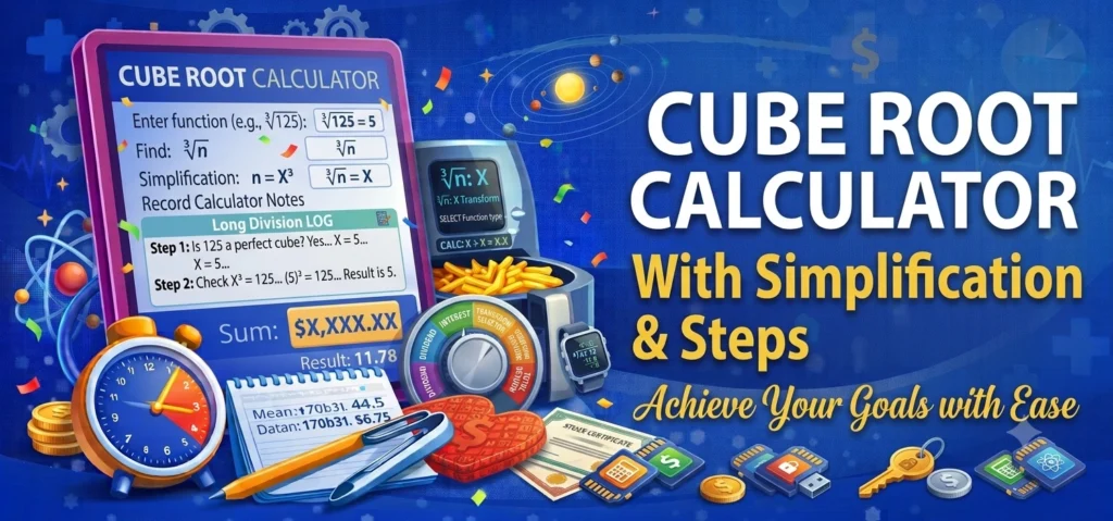 Cube Root Calculator (With Simplification & Steps)