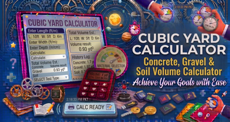 Cubic Yard Calculator | Concrete, Gravel & Soil Volume Calculator