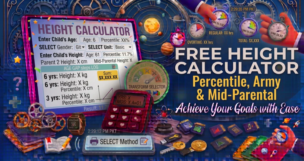 Free Height Calculator - Percentile, Army & Mid-Parental