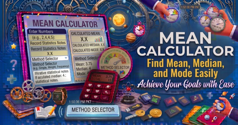 Mean Calculator – Find Mean, Median, and Mode Easily