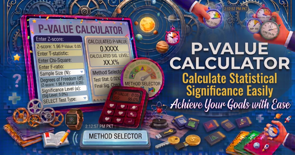 P-Value Calculator – Calculate Statistical Significance Easily