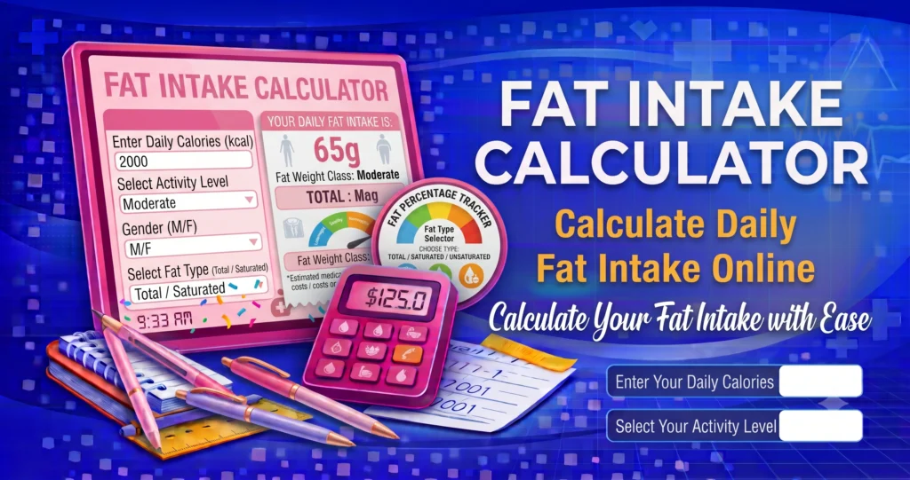 Fat Intake Calculator Calculate Daily Fat Intake Online