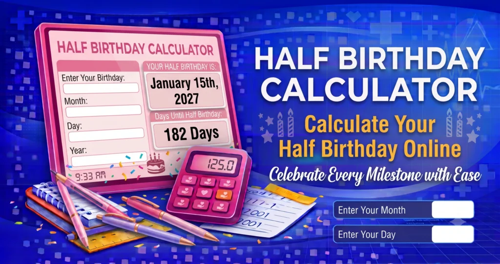Half Birthday Calculator Calculate Your Half Birthday Online