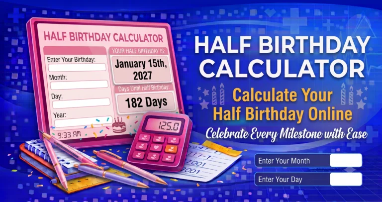 Half Birthday Calculator Calculate Your Half Birthday Online