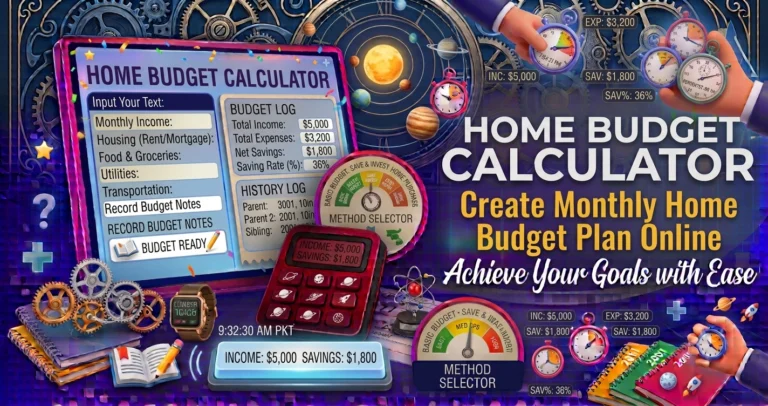Home Budget Calculator Create Monthly Home Budget Plan
