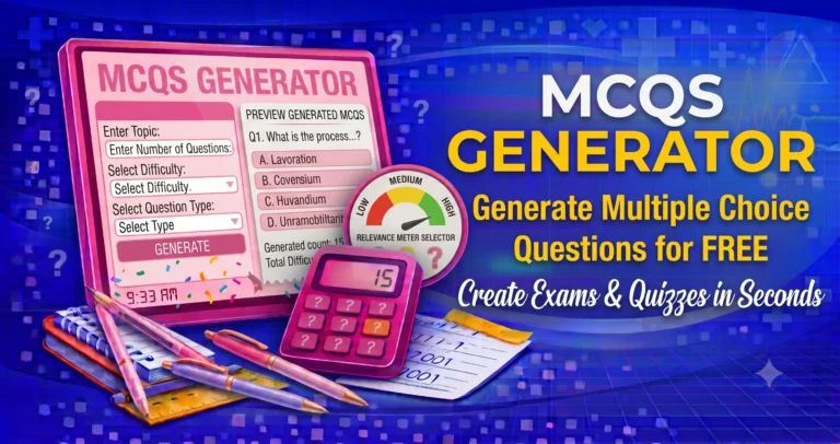 MCQs Generator Free Multiple Choice Question Generator