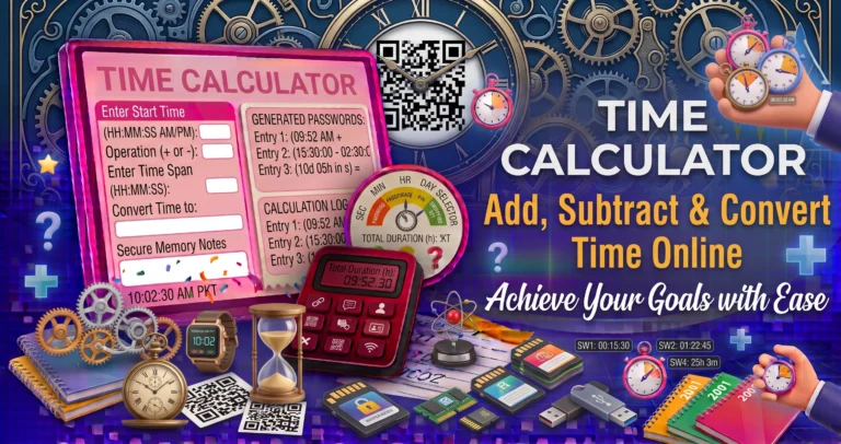 Time Calculator Add, Subtract & Convert Time Online